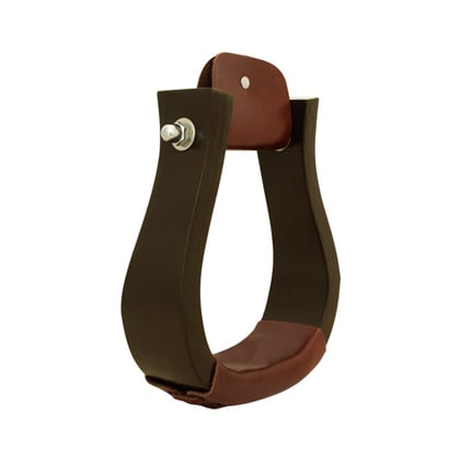 Westernové třmeny hnědé lakované