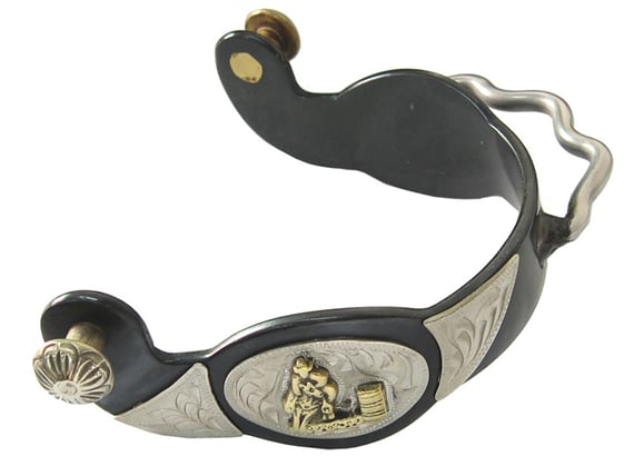 Ostruhy westernové Barell Racer z černé oceli