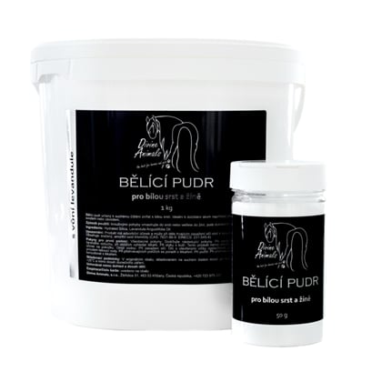 Bělící pudr pro bílou srst s žíně 50g