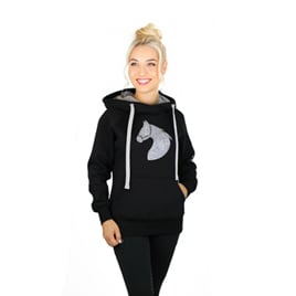 Dámská mikina Glitter Long Horse black
