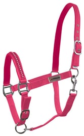 Ohlávka podložená s kamínky růžová