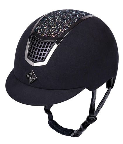 Jezdecká přilba FP Quantinum Galaxy třpytky černá
