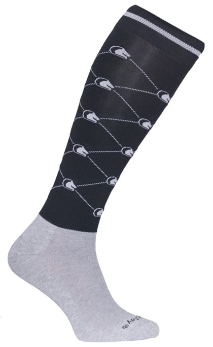 Jezdecké podkolenky FP logo černo šedé