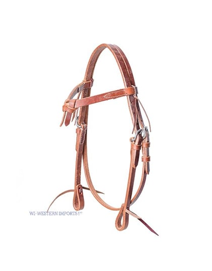 Westernová uzdečka malý SHETTY středně hnědá
