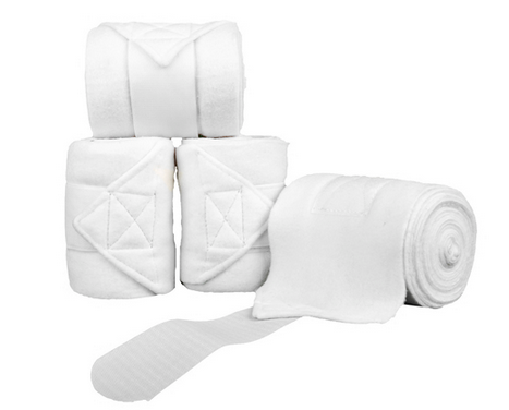 Bandáže fleece HKM 4ks bílé