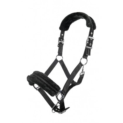 Ohlávka HKM Glitter Polarfleece černá