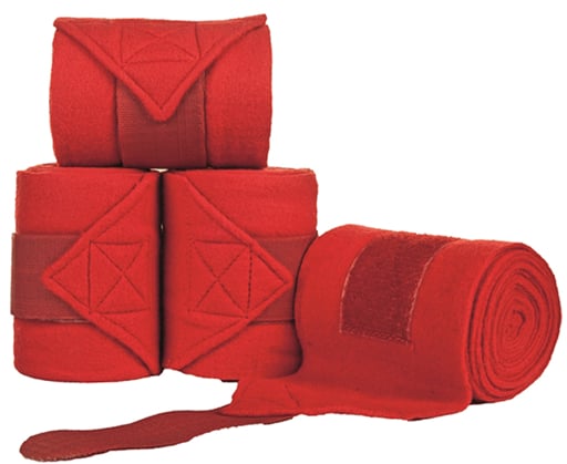 Bandáže fleece HKM 4ks červené