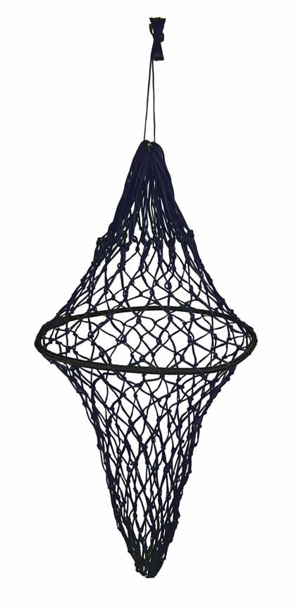 Síť na seno s obručí oka 5x5cm černá