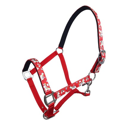 Ohlávka podložená UNICORN červená