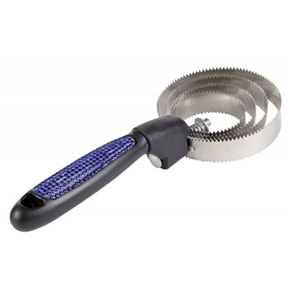 Kovové hřbílko spirála s kamínky modré