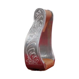 Westernové třmeny hliníkové gravírované