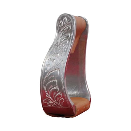 Westernové třmeny hliníkové gravírované