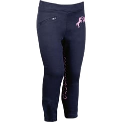 Dětské jezdecké legíny -Pink Pony- tm.modré - leginy pony 3