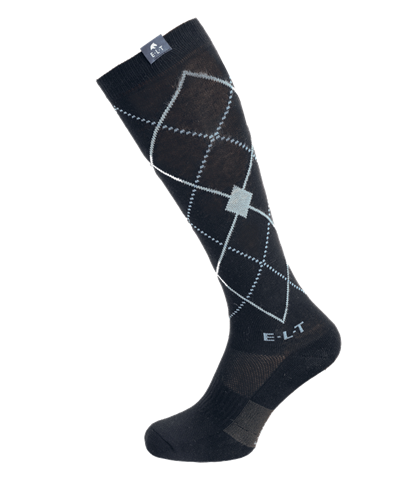 Jezdecké podkolenky Argyle black/stone blue